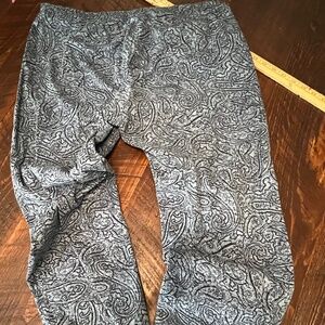 J. Jill Paisley Print Cropped Pants Blue/Black Size 18